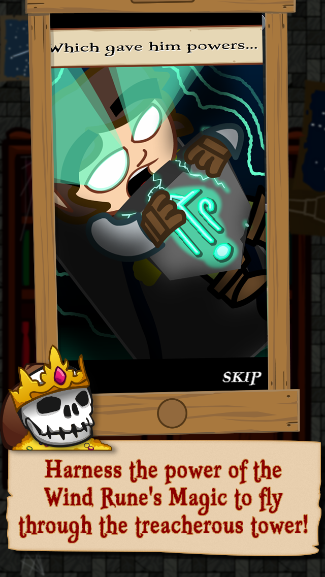Harness the power of the Wind Rune's Magic to fly through the treacherous tower!