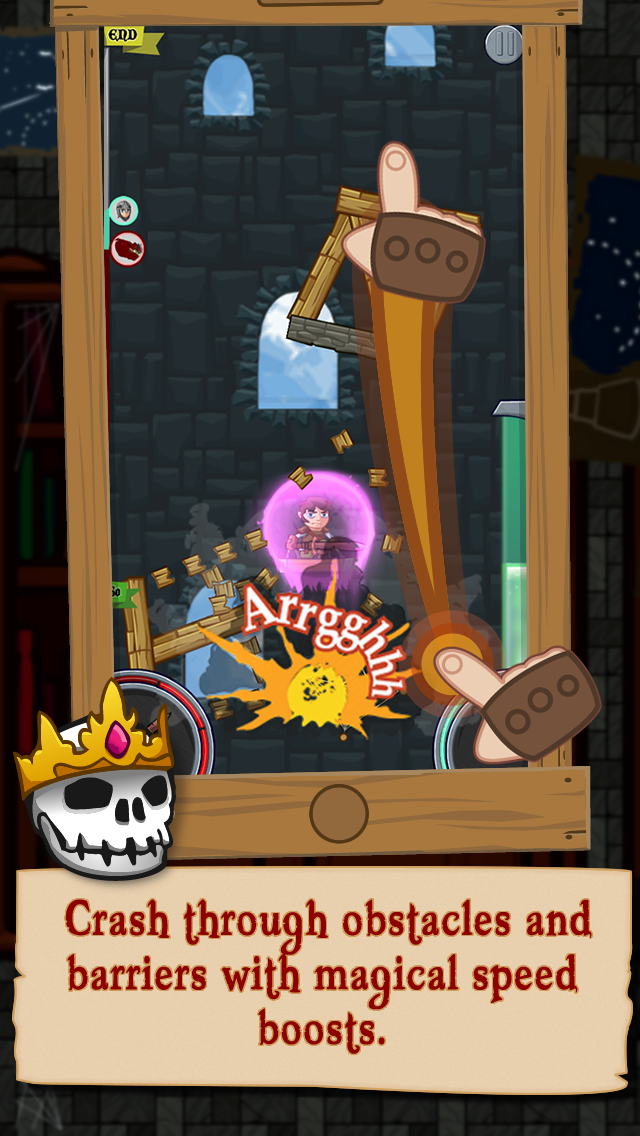 Crash through obstacles and barriers with magical speed boosts.